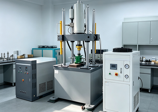 Overcome the problem of high-speed rail detection! Jinan Liling introduced PWS-300 30-ton rubber rail gasket fatigue testing machine.