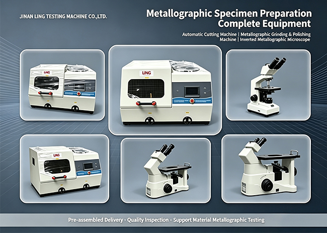 Complete sets of metallographic testing equipment are packed and shipped! A batch of metallographic sample preparation equipment of Jinan Liling Testing Machine was successfully delivered.